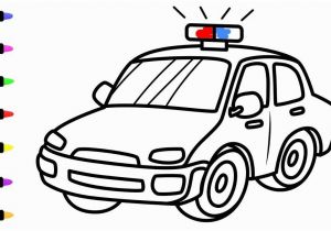 Monster Truck Police Car Coloring Page How to Draw A Police Car for Kids Learn Colors Monster