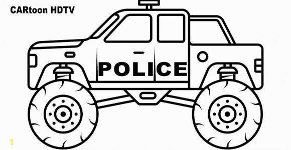 Monster Truck Police Car Coloring Page Police Monster Truck Coloring Pages Video Colors Vehicles