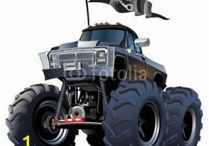 Monster Truck Wall Mural Cartoon Monster Truck Wall Mural