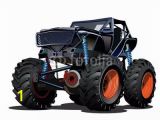 Monster Truck Wall Mural Cartoon Monster Truck Wall Mural