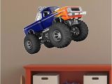 Monster Truck Wall Mural Monster Truck Wall Decal for Boys Kids Bedroom Wall Art