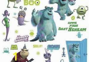 Monsters Inc Wall Mural Details About Disney Monsters Inc 31 Big Wall Decals Mike Sulley Boo Celia Room Decor Stickers
