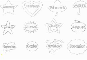 Months Of the Year Coloring Pages Free Printable 12 Months the Year Coloring Pages
