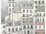 Montmartre Paris Wall Mural Paris Montmartre Paris Illustration Paris Art Prints