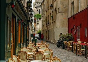 Montmartre Paris Wall Mural Streetside Cafe In Montmartre Paris France