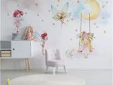 Moon and Stars Wall Mural 3d Moon Elf Stars 272 In 2019 Kids Room Wallpaper