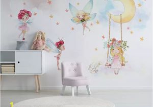 Moon and Stars Wall Mural 3d Moon Elf Stars 272 In 2019 Kids Room Wallpaper