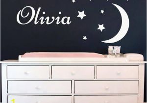 Moon and Stars Wall Mural Name Wall Decal Stars Wall Decals Vinyl Stickers Moon
