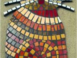 Mosaic Tile Wall Murals Sassy Red Whiskered Cat Mosaic Tile Stained Glass Wall