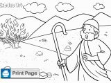 Moses &amp; the Burning Bush Coloring Pages Free Moses and the Burning Bush Coloring Pages – Connectus