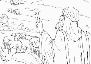 Moses &amp; the Burning Bush Coloring Pages Free Printable Moses Coloring Pages for Kids
