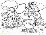 Moses &amp; the Burning Bush Coloring Pages Moses and the Burning Bush Cartoon & Coloring Page Free