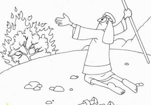 Moses &amp; the Burning Bush Coloring Pages Moses and the Burning Bush Coloring Pages