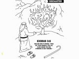 Moses &amp; the Burning Bush Coloring Pages Moses Burning Bush Coloring Page W Verse