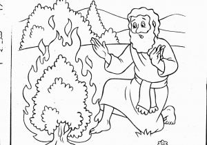 Moses &amp; the Burning Bush Coloring Pages Pin On Bible Journaling Faith Illustration