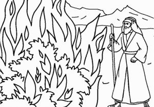 Moses &amp; the Burning Bush Coloring Pages Printable Moses Coloring Pages for Kids