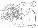 Moses &amp; the Burning Bush Coloring Pages Sunday School Coloring Page Moses Burning Bush