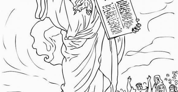 Moses and Joshua Coloring Pages Ten Mandments Ten Mandments for Moses People Coloring Page