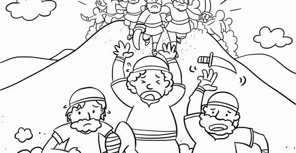 Moses and the Amalekites Coloring Page Moses Coloring Amalekites Coloring Pages