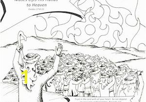 Moses and the Amalekites Coloring Page Moses Lifts His Hands to Heaven
