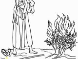 Moses and the Burning Bush Coloring Page Burning Bush Moses