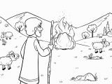 Moses and the Burning Bush Coloring Page Moses and the Burning Bush Coloring Pages Collection