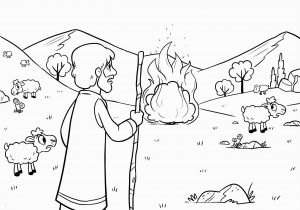 Moses and the Burning Bush Coloring Page Moses and the Burning Bush Coloring Pages Collection