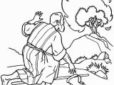 Moses and the Burning Bush Coloring Page Moses Listen to God Through Burning Bush Coloring Pages