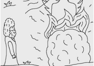 Moses and the Burning Bush Coloring Pages 27 Moses Burning Bush Coloring Page