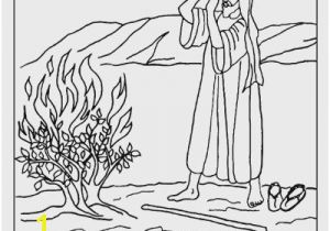 Moses and the Burning Bush Coloring Pages 27 Moses Burning Bush Coloring Page