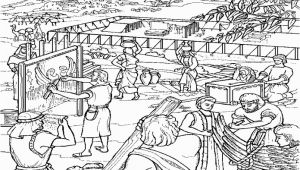 Moses and the Tabernacle Coloring Page Moses and the israelites Build the Tabernacle Coloring