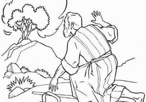 Moses Coloring Pages for Sunday School the Incredible Moses Burning Bush Coloring Page to