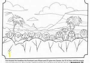 Moses In the Desert Coloring Pages Joshua and the Promised Land Coloring Page Beautiful Twelve Spies