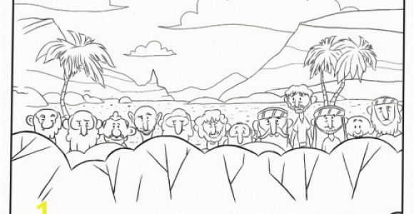 Moses In the Desert Coloring Pages Joshua and the Promised Land Coloring Page Beautiful Twelve Spies