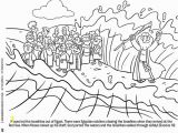 Moses Parting the Red Sea Coloring Page Moses and the Red Sea Free Coloring Page