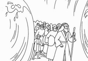 Moses Parting the Red Sea Coloring Page Moses Divide Red Sea Coloring Page