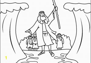 Moses Parting the Red Sea Coloring Page Moses Parts the Red Sea Coloring Page Coloring Pages 4 U