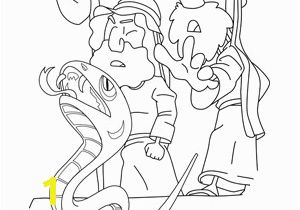 Moses Staff Turns Into A Snake Coloring Pages Moses and the Staff that Turned to A Snake Coloring Page