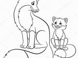 Mother and Baby Animal Coloring Pages Coloring Pages Wild Animals Mother Fox with Her Little Cute Baby