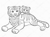 Mother and Baby Animal Coloring Pages Coloring Pages Wild Animals Smiling Mother Tiger with Her Little