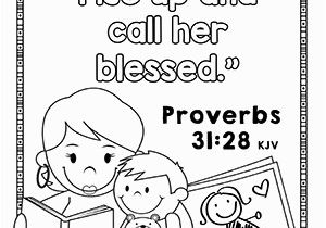 Mothers Day Coloring Page for Sunday School Free Mother S Day Bible Coloring Pages