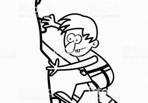 Mountain Climber Coloring Page Mountain Climber Coloring Page Boy Od Climbing Wall Stock Vector Art