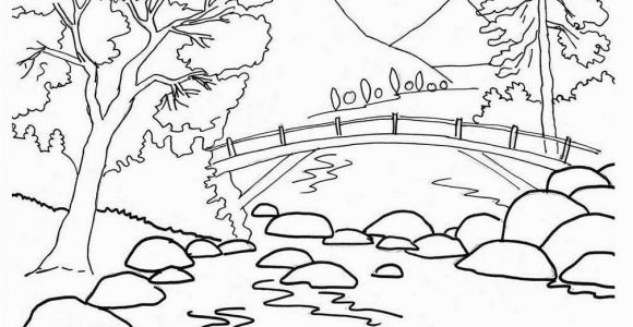 Mountain Coloring Pages for Kids Mountain Coloring Pages Lovely Free Printable Nature Coloring Pages