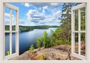 Mountain Lake Wall Mural Lake View Wall Decal Lake Wall Mural Lake Wall Sticker