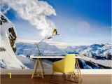 Mountain Lake Wall Mural Snow Wall Mural Snow Wall Decal Extreme Wallpaper Snowboard Wallpaper Self Adhesive Vinly Mountains Wallpaper Extreme Snowboard