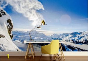 Mountain Lake Wall Mural Snow Wall Mural Snow Wall Decal Extreme Wallpaper Snowboard Wallpaper Self Adhesive Vinly Mountains Wallpaper Extreme Snowboard