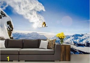 Mountain Lake Wall Mural Snow Wall Mural Snow Wall Decal Extreme Wallpaper Snowboard Wallpaper Self Adhesive Vinly Mountains Wallpaper Extreme Snowboard