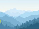 Mountain Morning Wall Mural Beautiful Morning In the Blue Mountains Vector Illustration