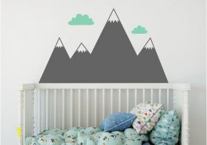 Mountain Wall Mural Nursery Mountain Wall Decal Nursery Decal Mountain Decals Kids