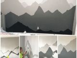 Mountain Wall Mural Paint Boys Room Mountain Wall Painting Mural Painted by Hand Diy